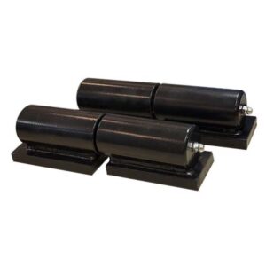 Barrel Hinge With Weld Plates & Grease Zerk (black) - Lowery Metals